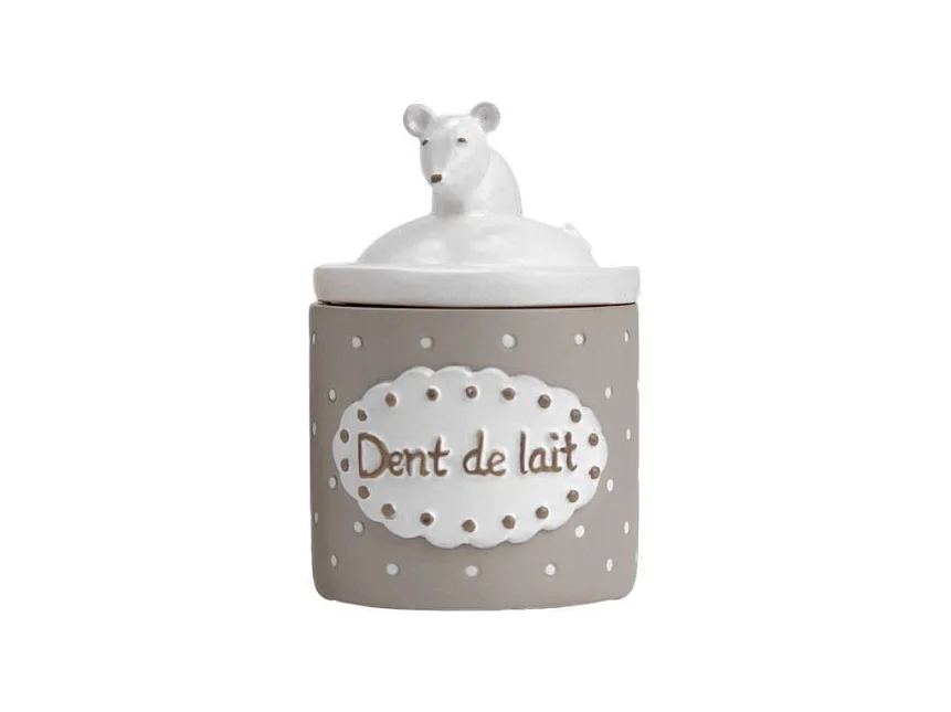 Boite à dents de lait souris Taupe