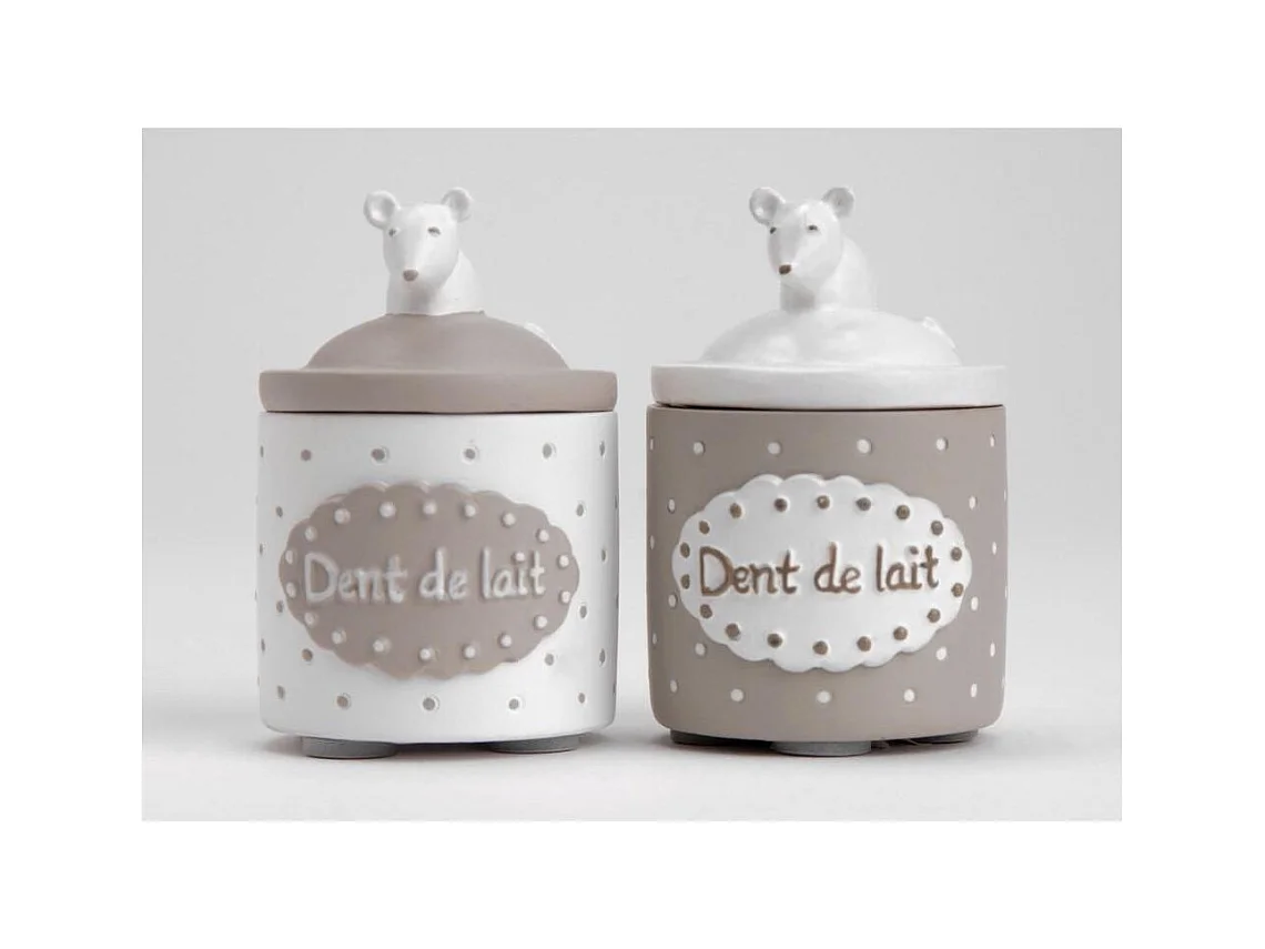Boite à dents de lait souris Taupe