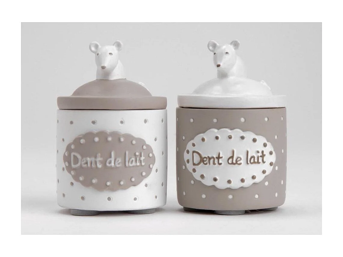 Boite à dents de lait souris Taupe