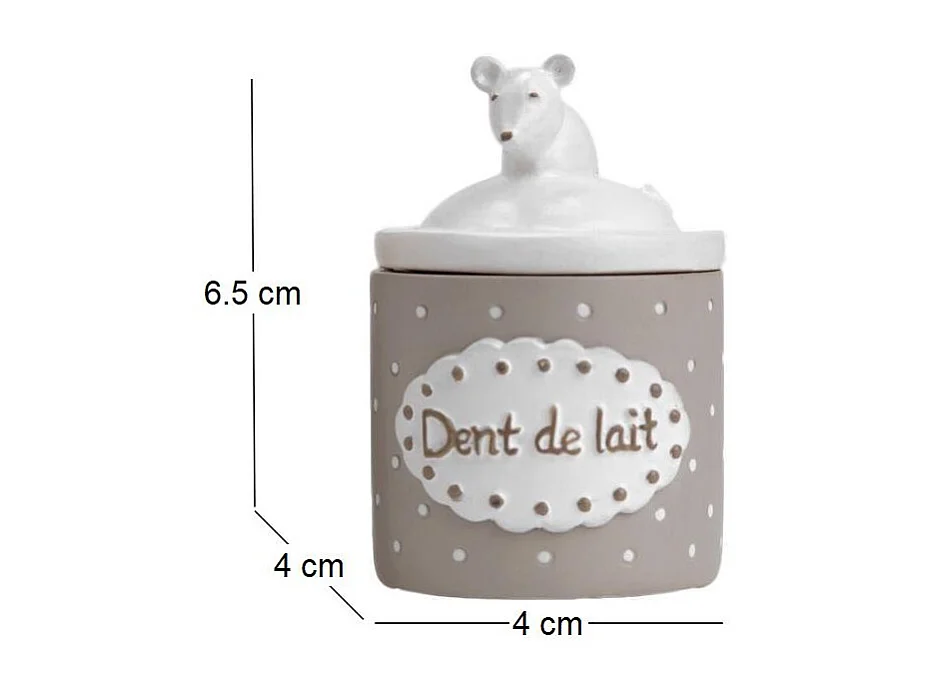 Boite à dents de lait souris Taupe