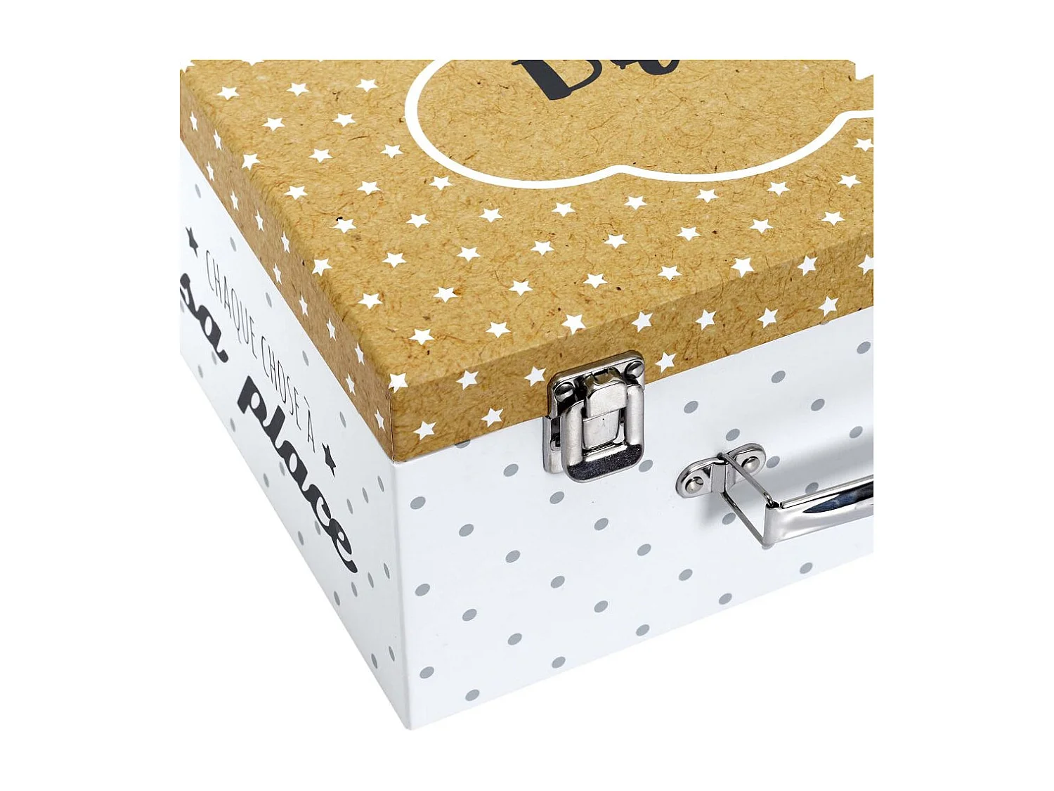 Valisette En Papier X3 Blanc, Marron, Gris