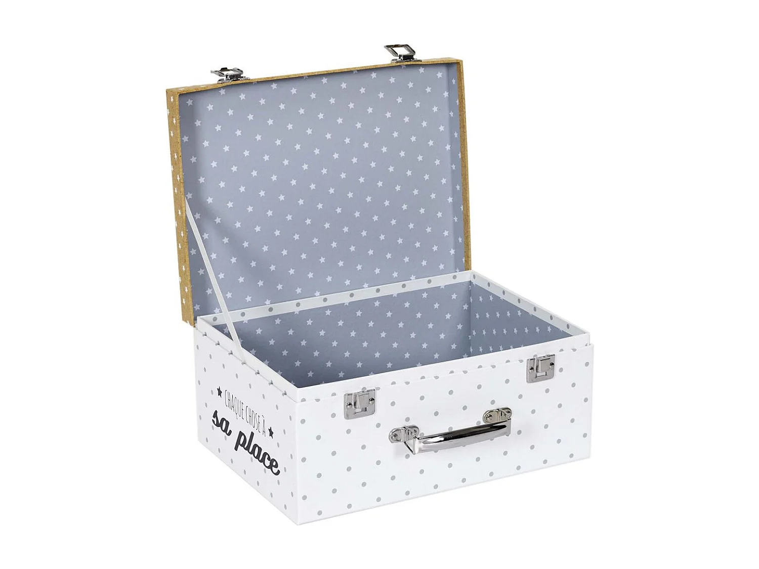 Valisette En Papier X3 Blanc, Marron, Gris