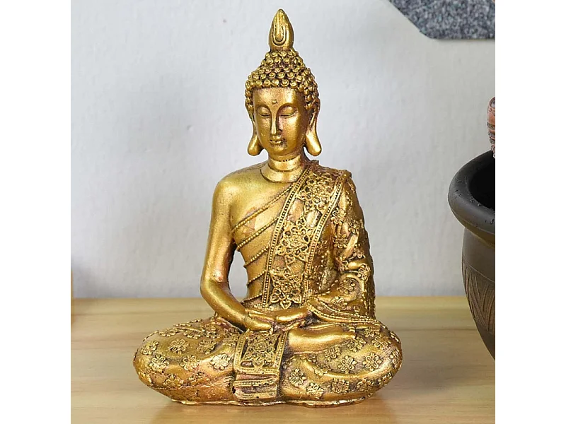 Statua di Buddha in poliresina Sanci
