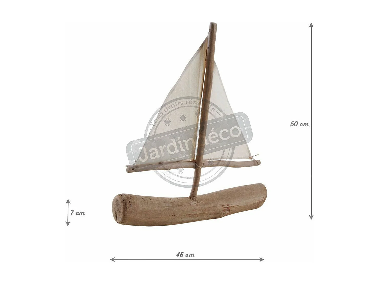 Bateau en bois flotté