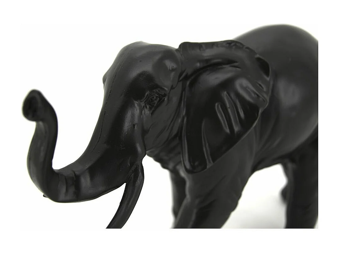 Statuette éléphant en résine noire