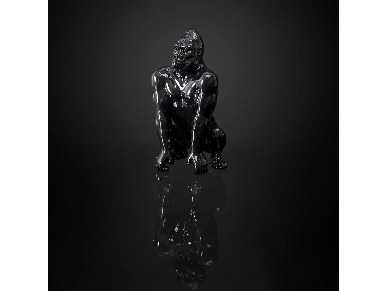 Gorille Noir Deco 24 Cm Noir