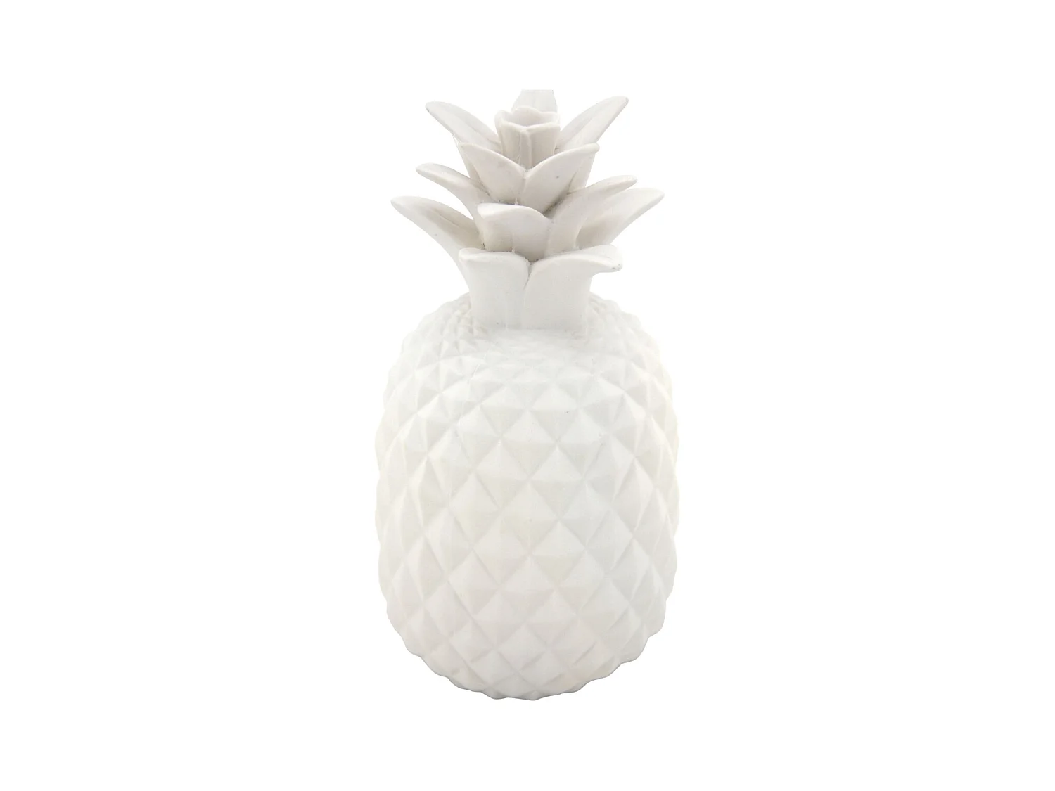 Ananas déco en résine blanche