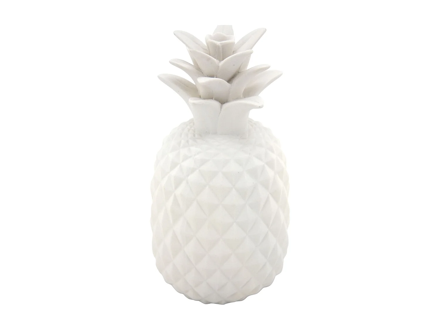 Ananas déco en résine blanche