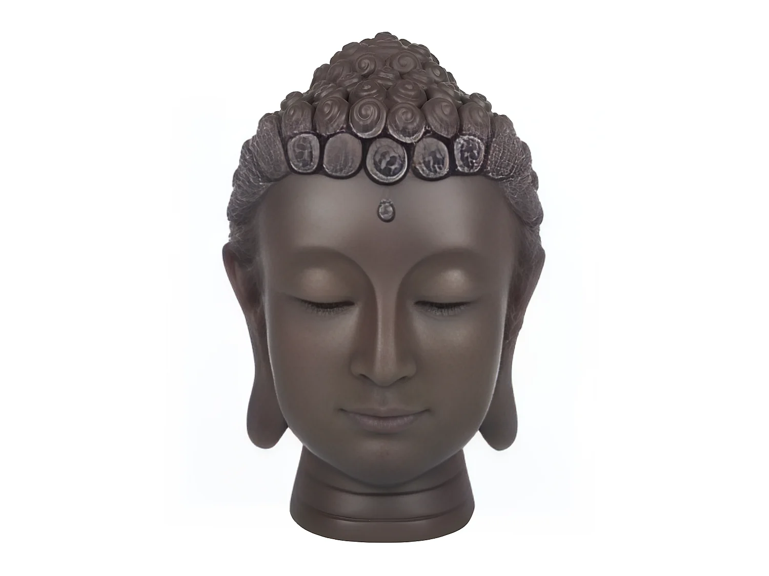 Statua di testa di Buddha in poliresina