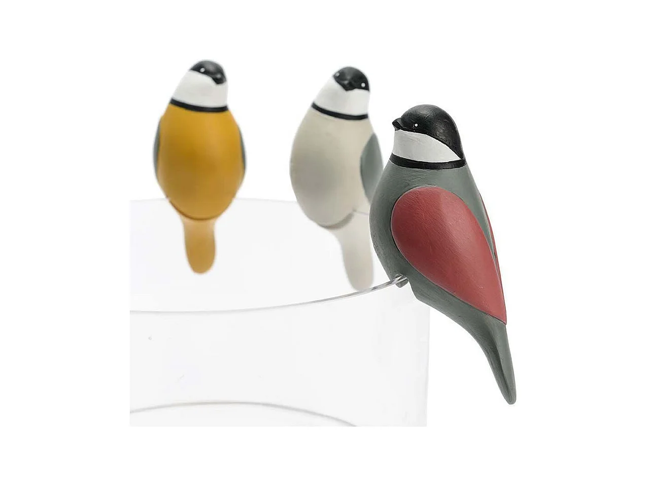 Bonitos pájaros para colocar en poliresina (Juego de 3)