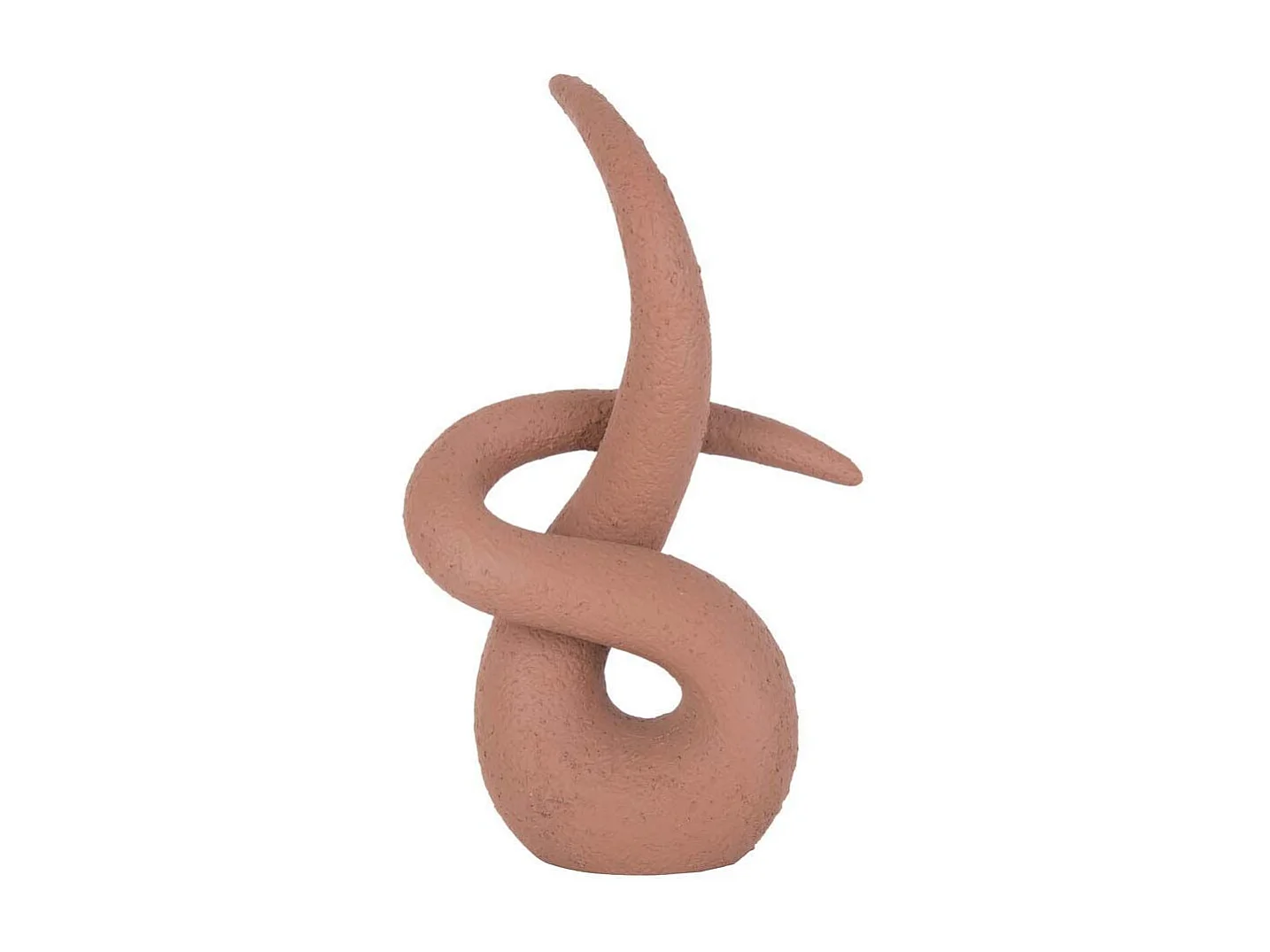 Statue en résine Art knot Orange terracotta