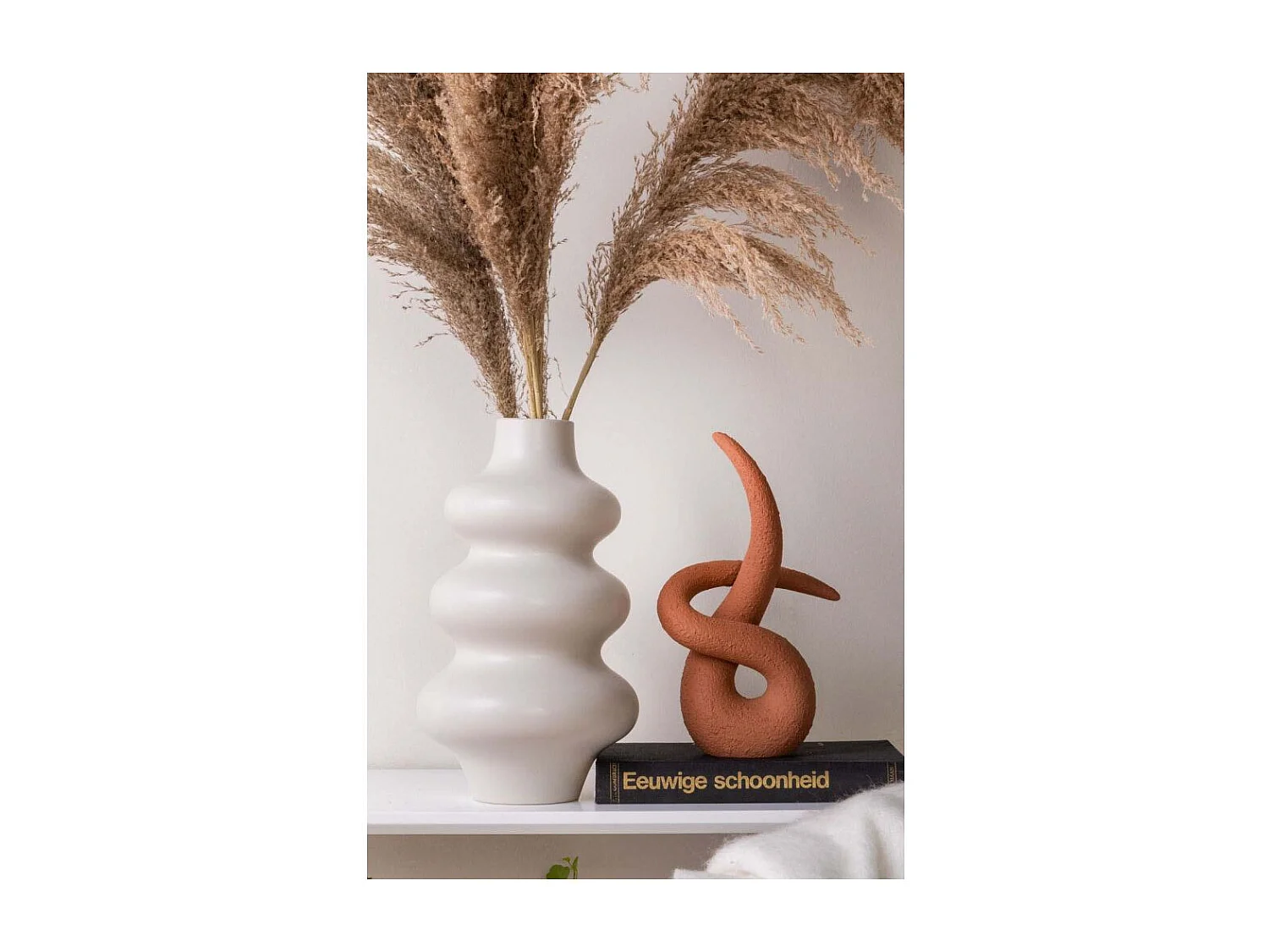 Statue en résine Art knot Orange terracotta