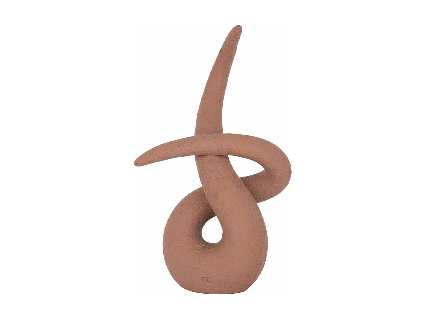 Statue en résine Art knot Orange terracotta