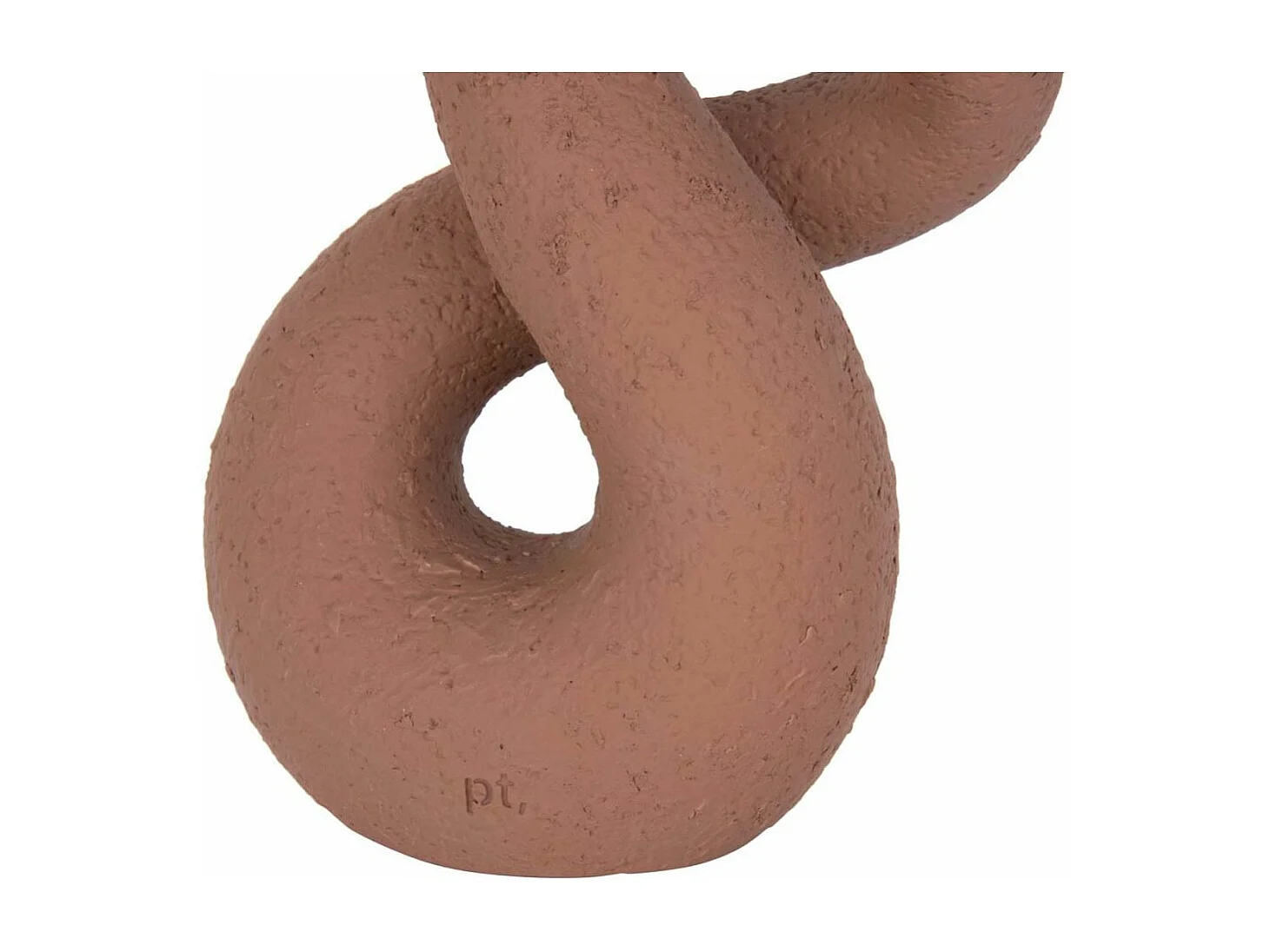 Statue en résine Art knot Orange terracotta