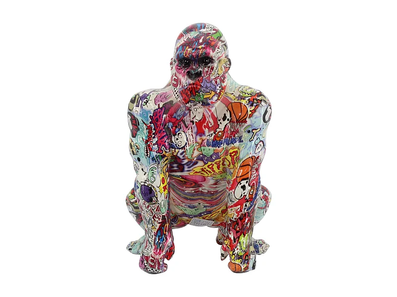 Gorilla Graffiti in resina 20,5 xx 19,5 x 30,5 cm