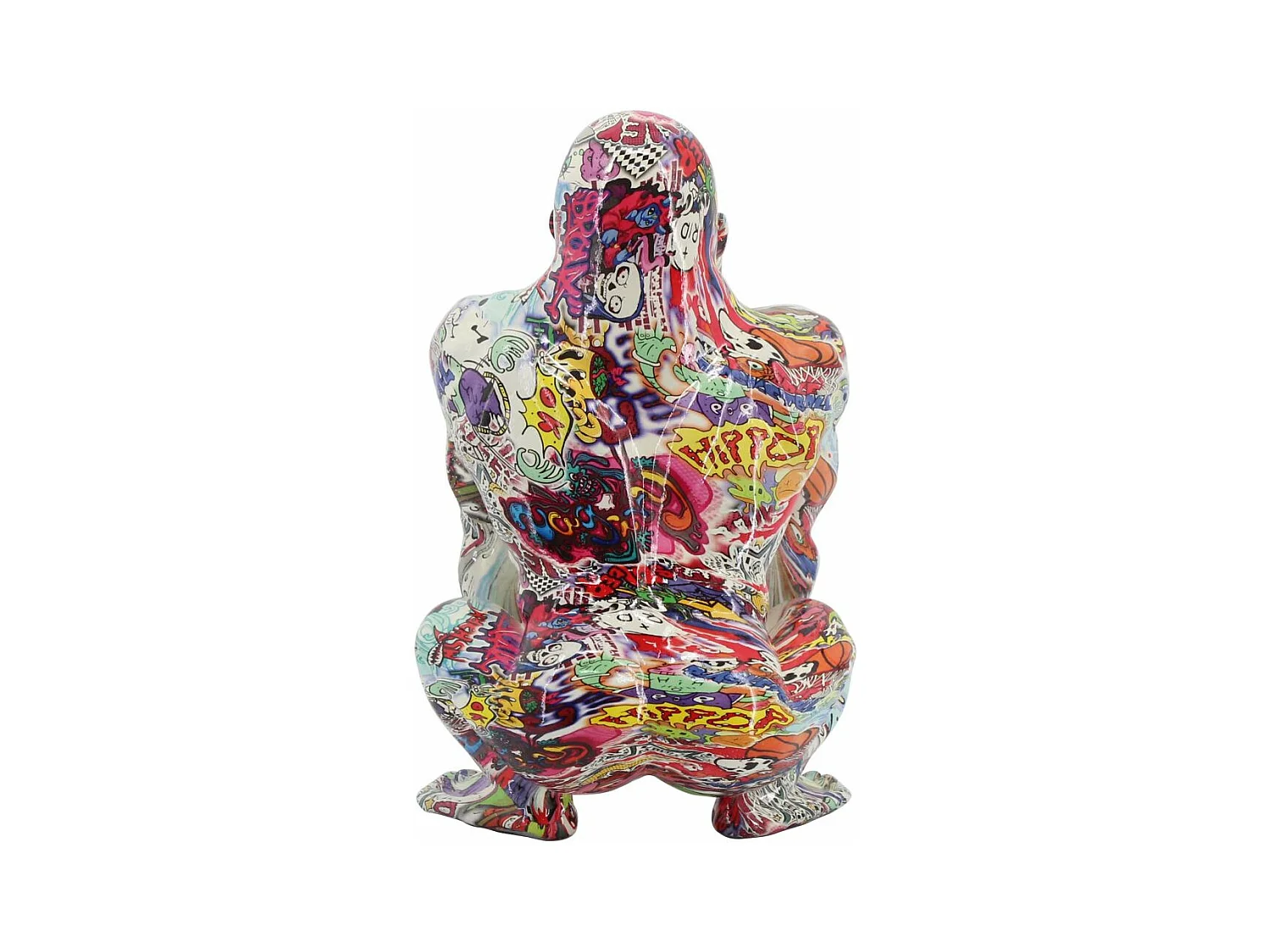 Gorilla Graffiti in resina 20,5 xx 19,5 x 30,5 cm