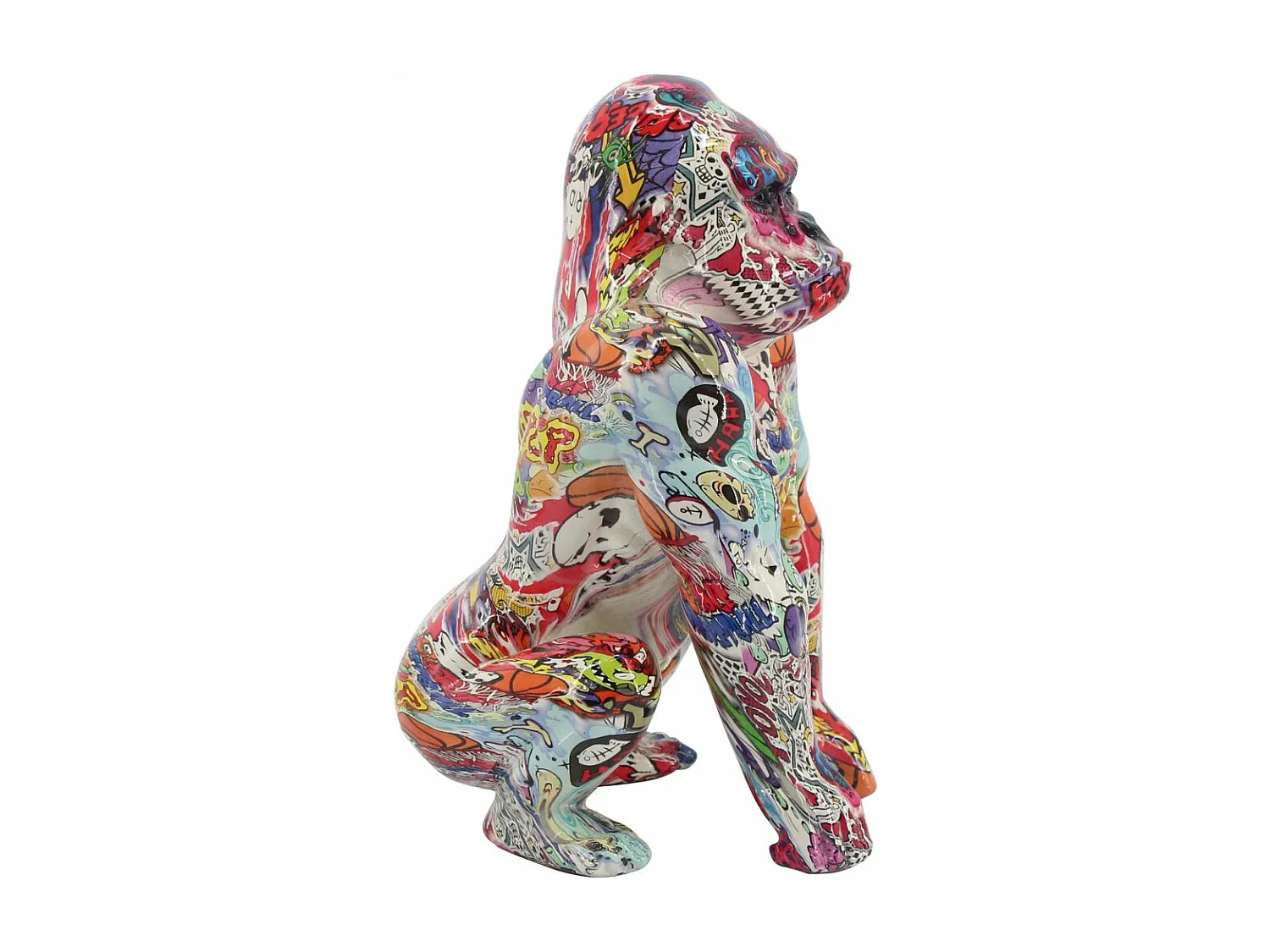 Gorilla Graffiti in resina 20,5 xx 19,5 x 30,5 cm