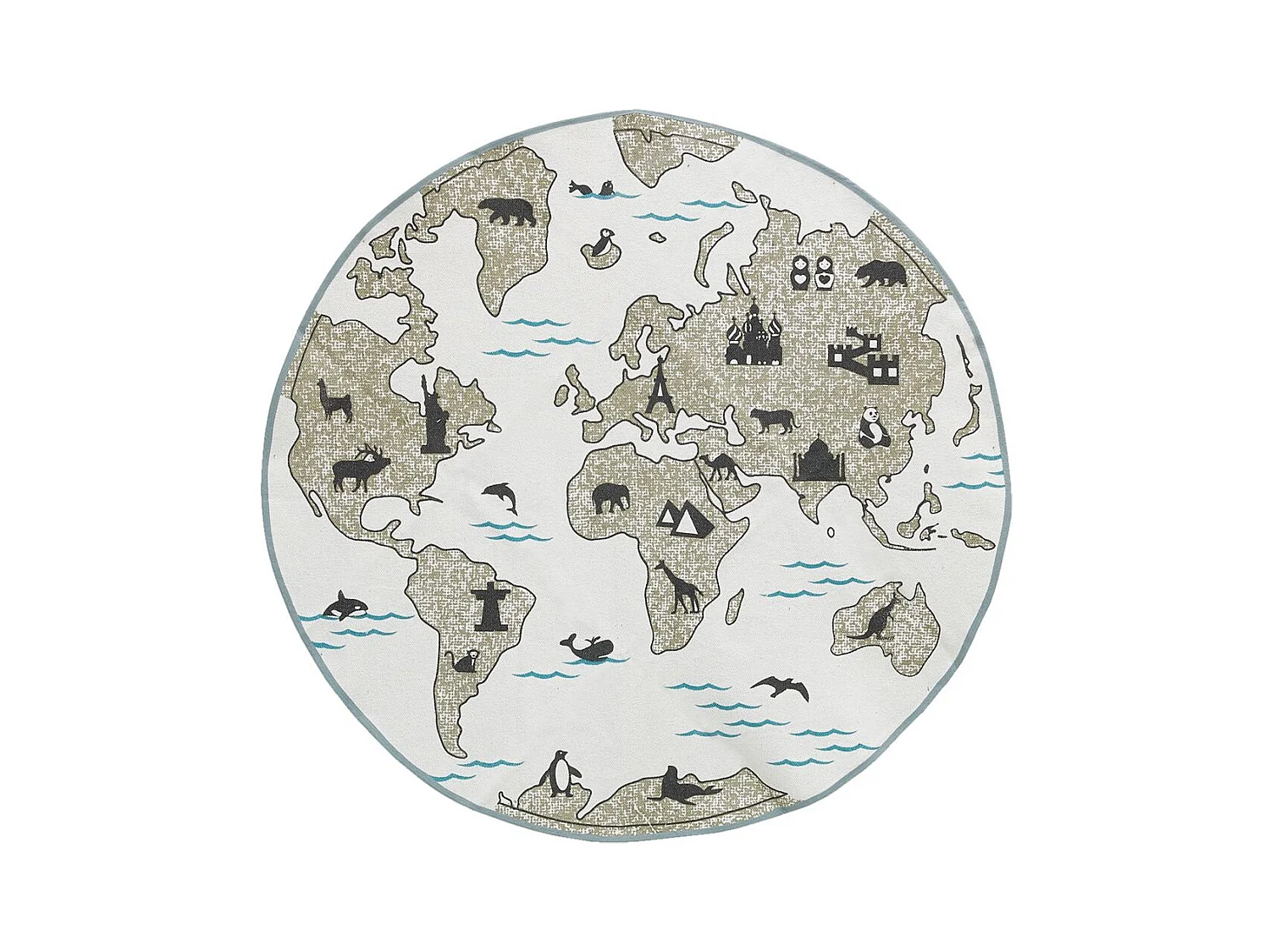 Tapis en coton Mappemonde