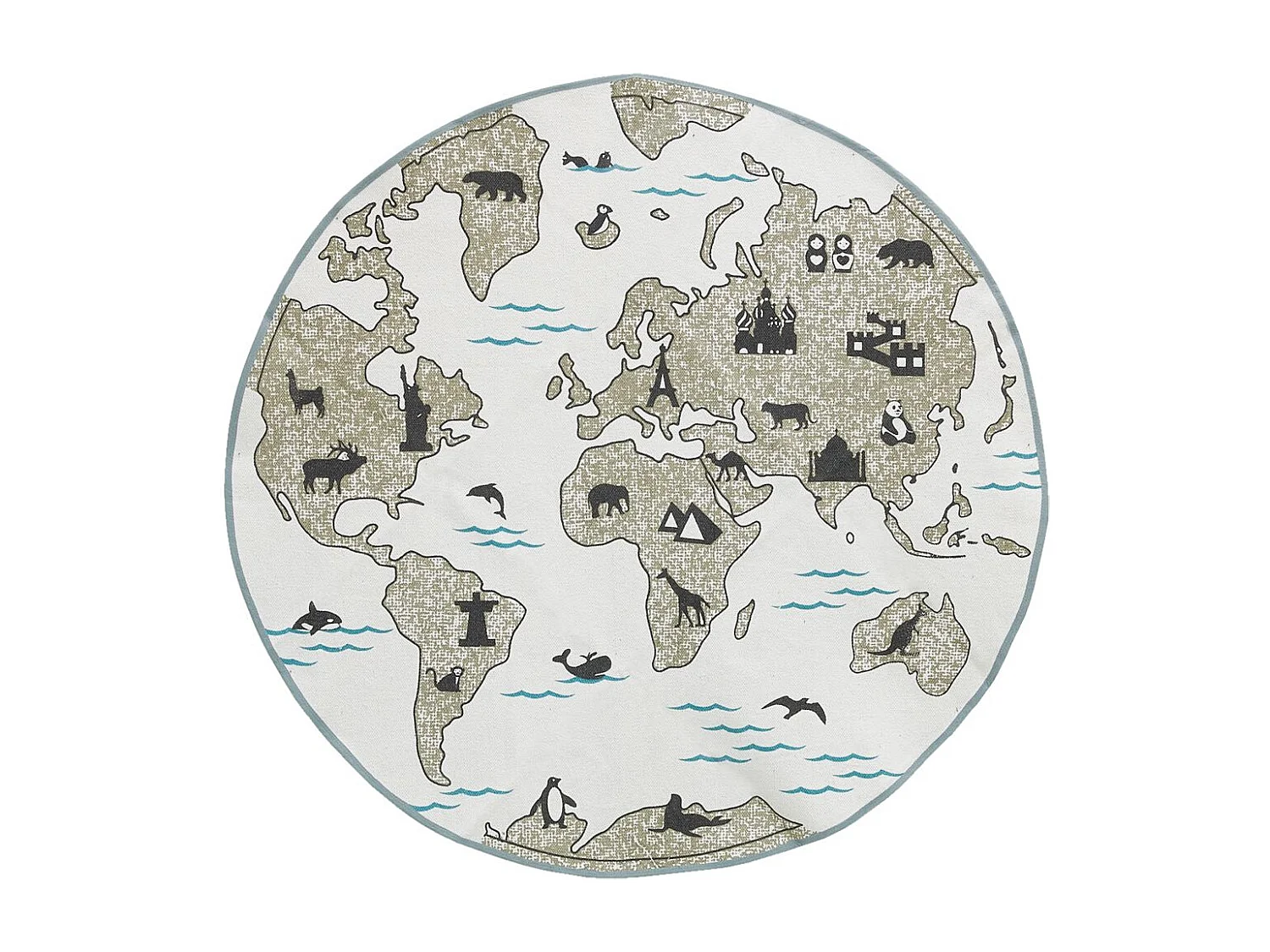 Tapis en coton Mappemonde