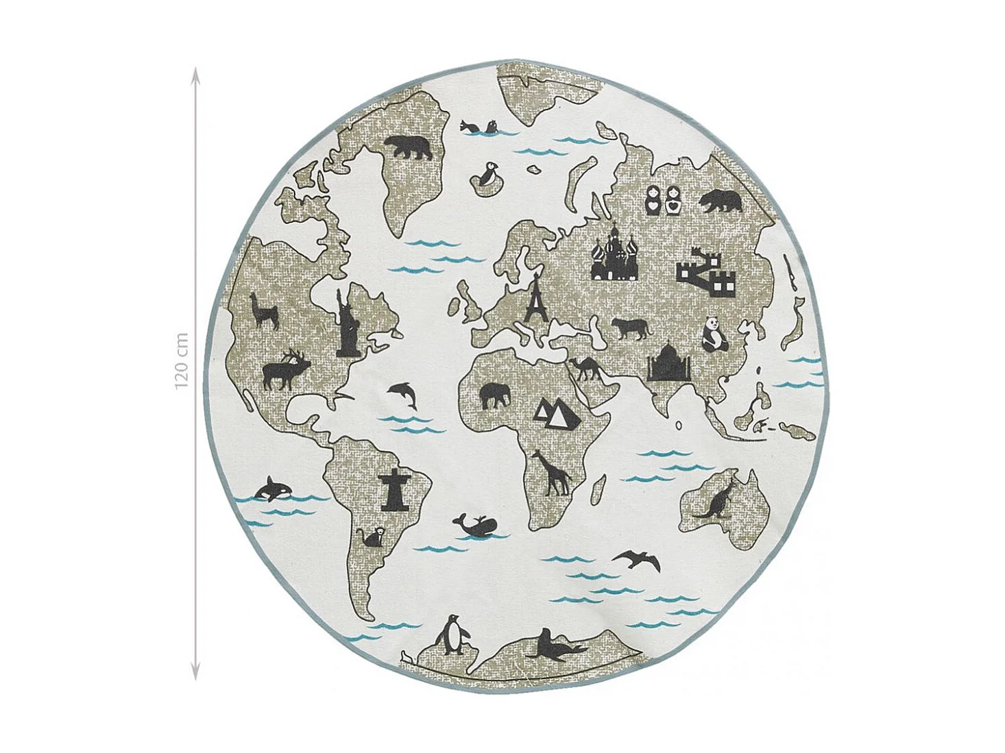 Tapis en coton Mappemonde