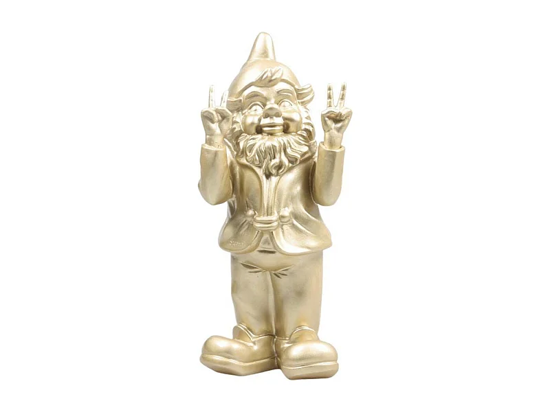 Nain de jardin en résine 13 x 11 x 31 cm Peace