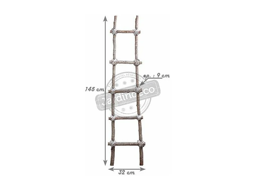 Scala in legno patinato bianco (set di 2)