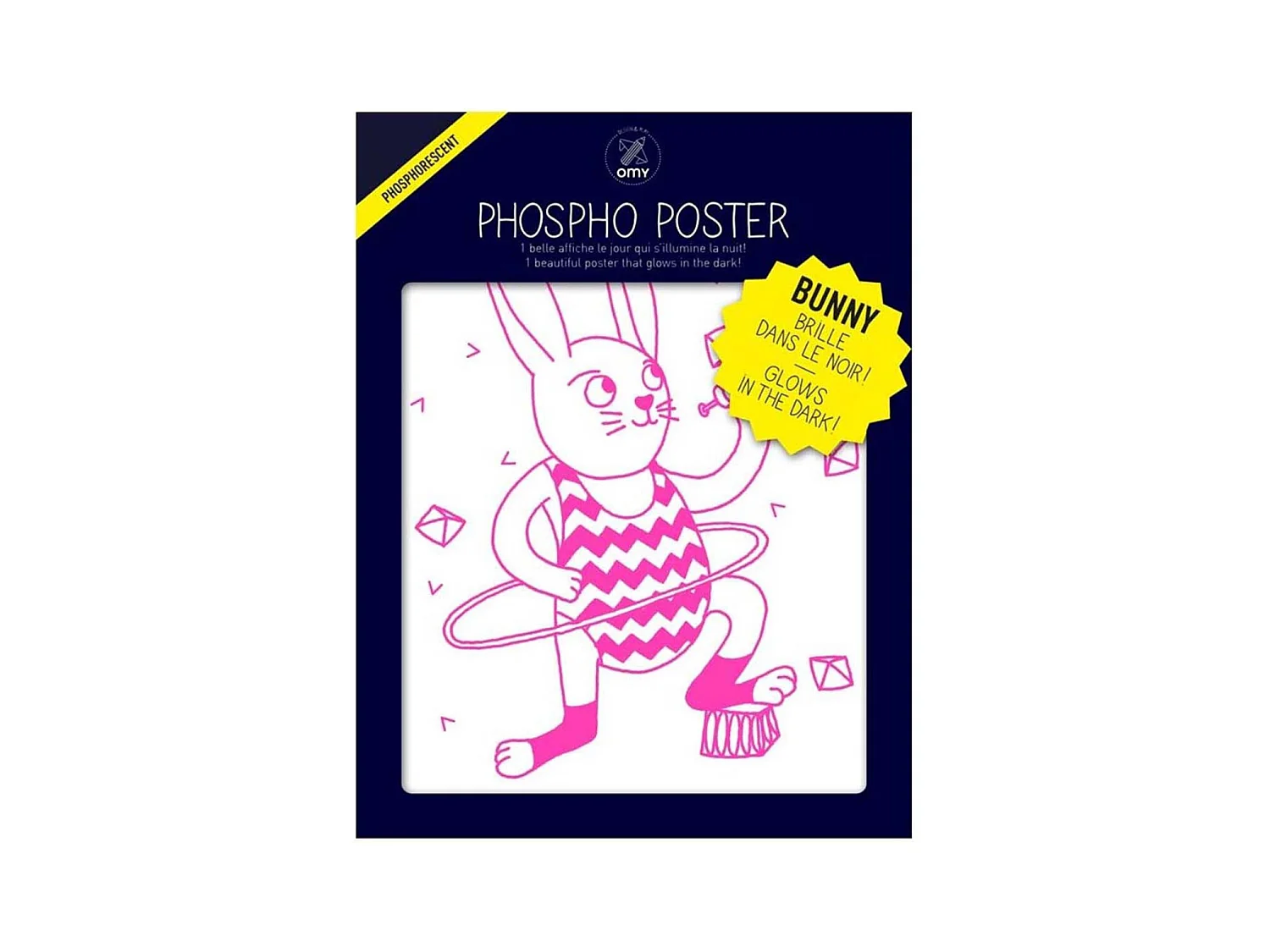 Poster phosphorescent 30 x 40 cm Bunny