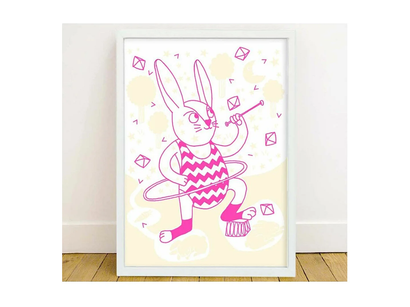 Poster phosphorescent 30 x 40 cm Bunny