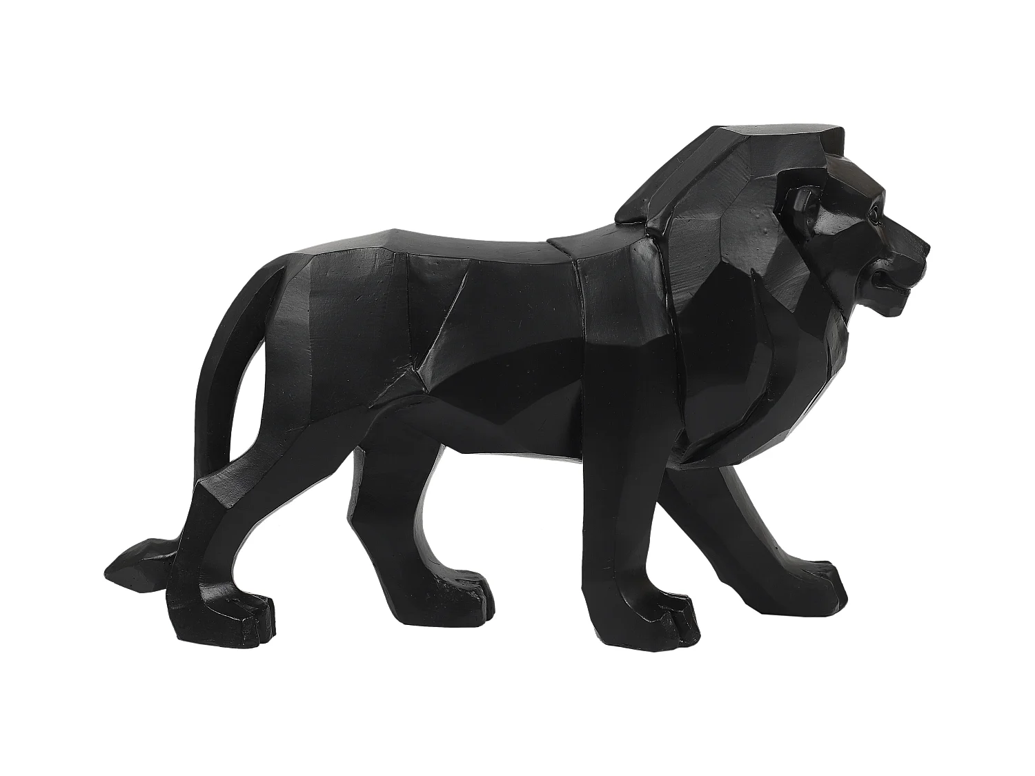 Lion Origami Noir L33cm Noir