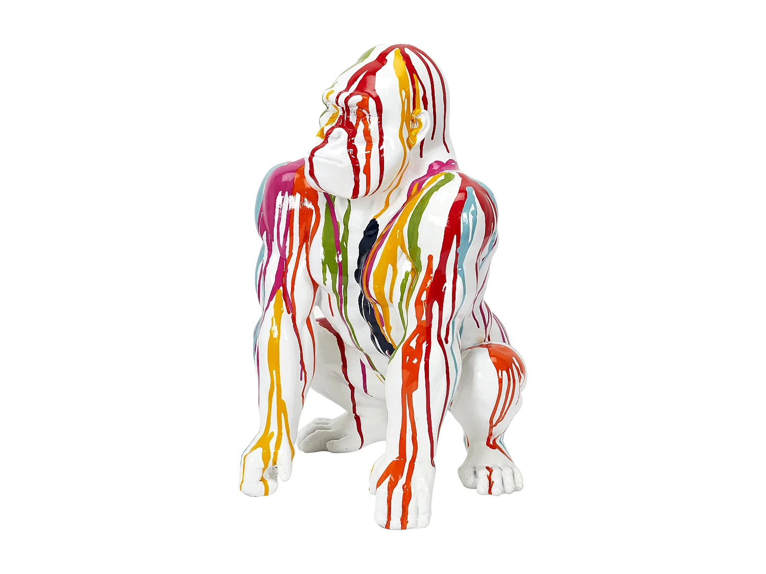Kauernder Gorilla aus Kunstharz 46 cm