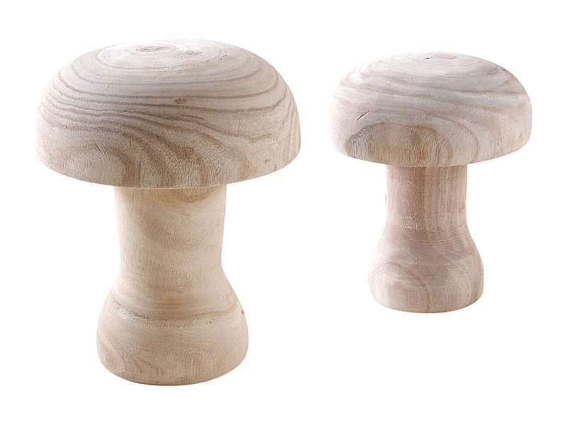 Champignons en paulownia (lot de 2)