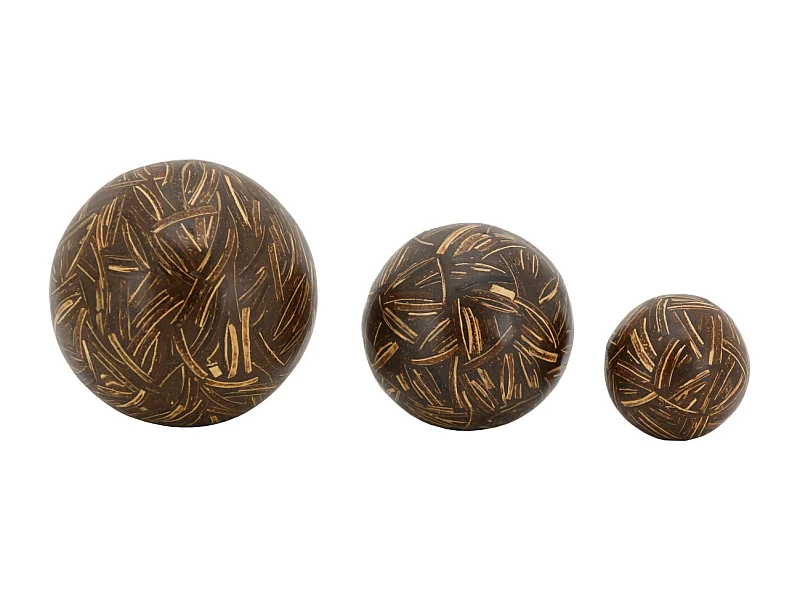 Boules en coco et résine Bali