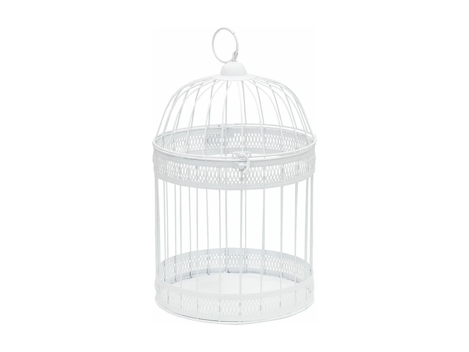 Cages en métal laqué blanc (Lot de 2)