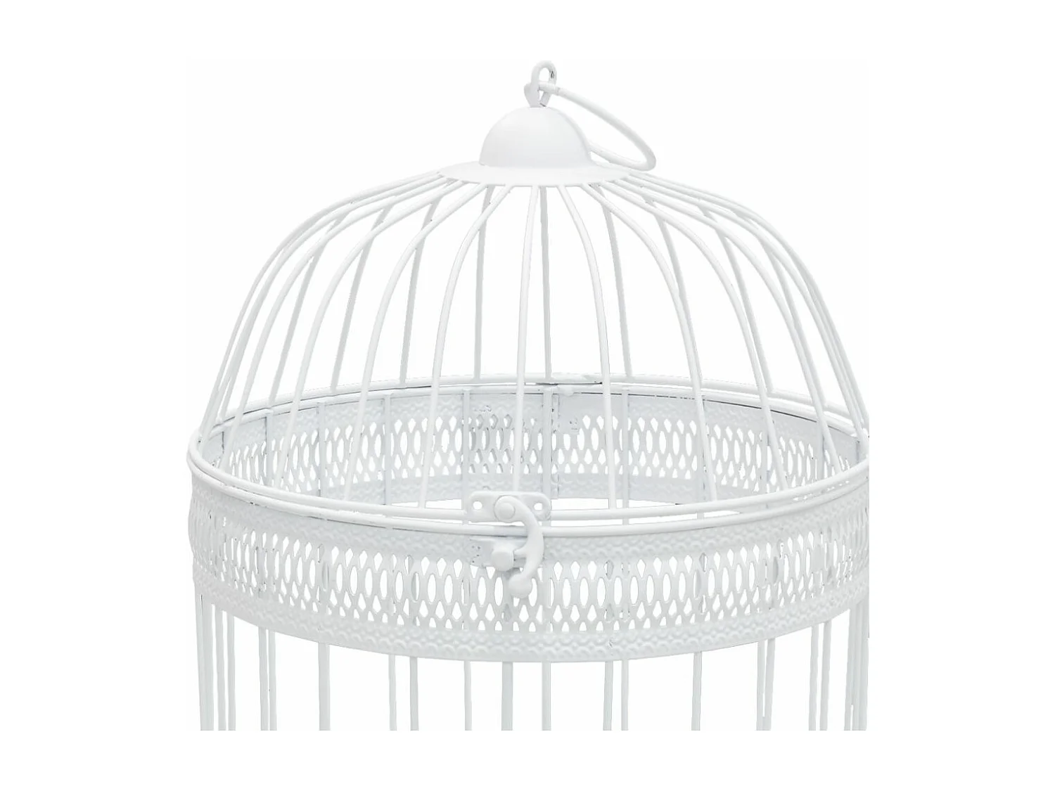 Cages en métal laqué blanc (Lot de 2)