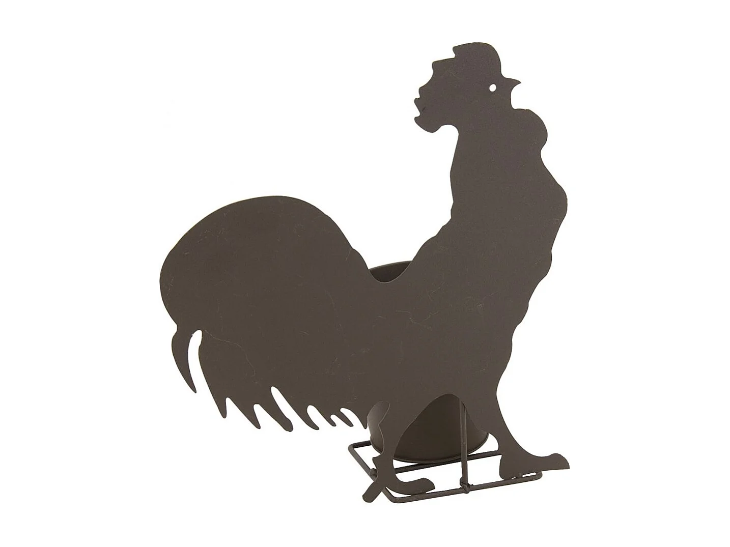 Cache-pot en métal rouillé