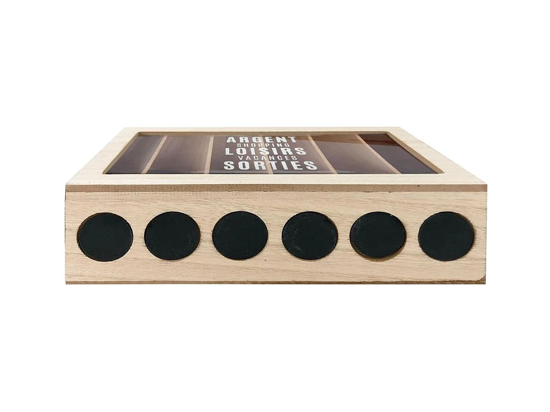 Tirelire compartimentée Shopping 30x20 cm