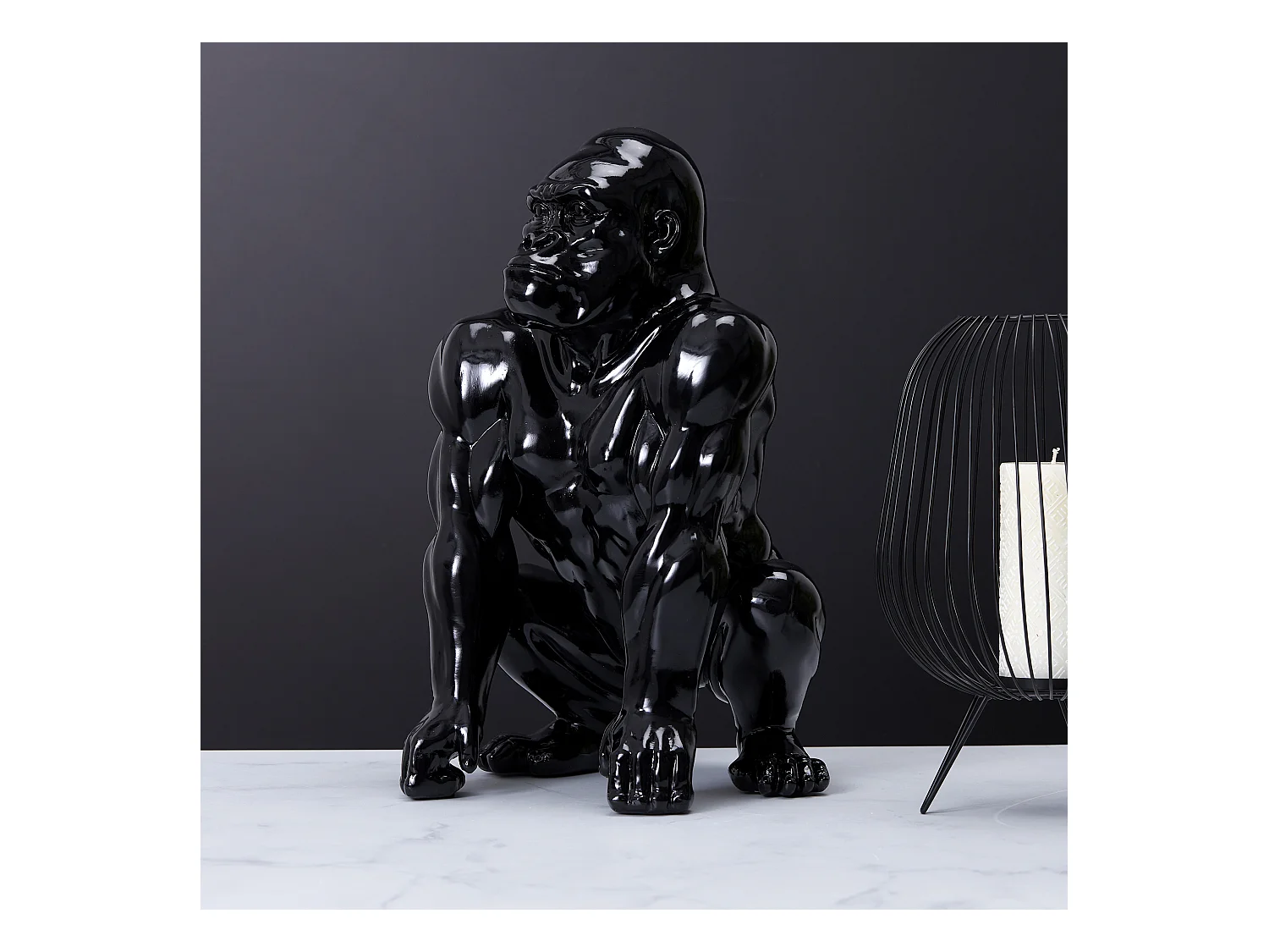 Gorille Noir Deco 46cm Noir