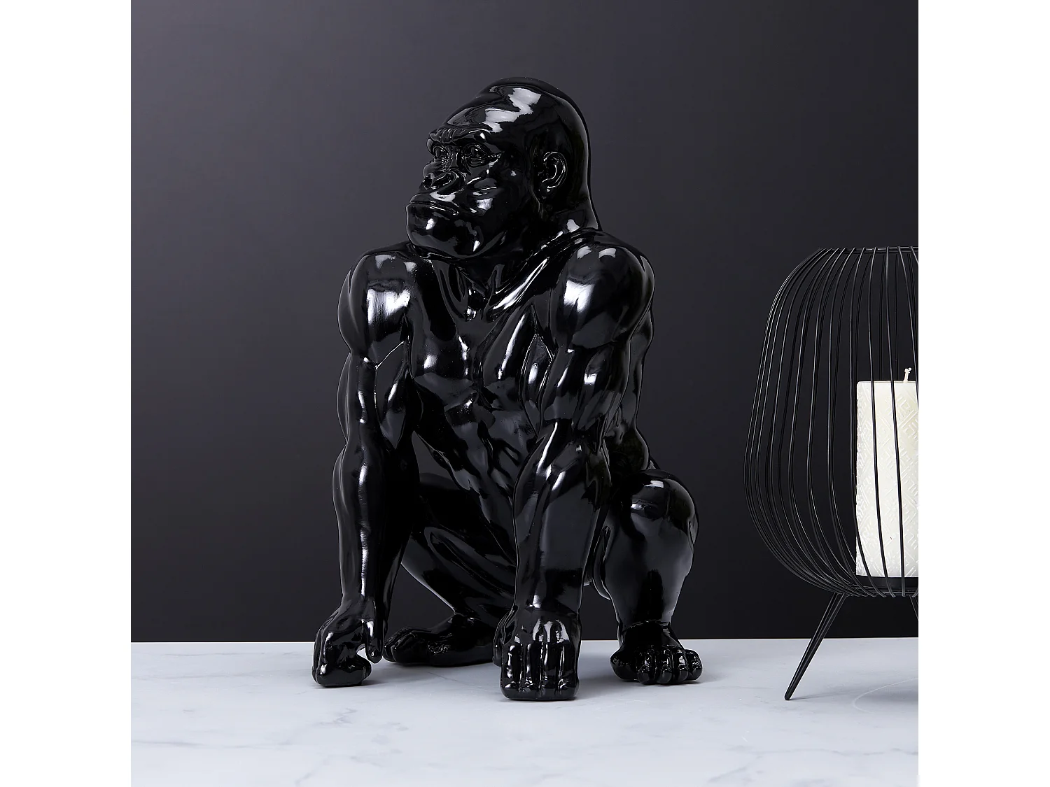 Gorille Noir Deco 46cm Noir