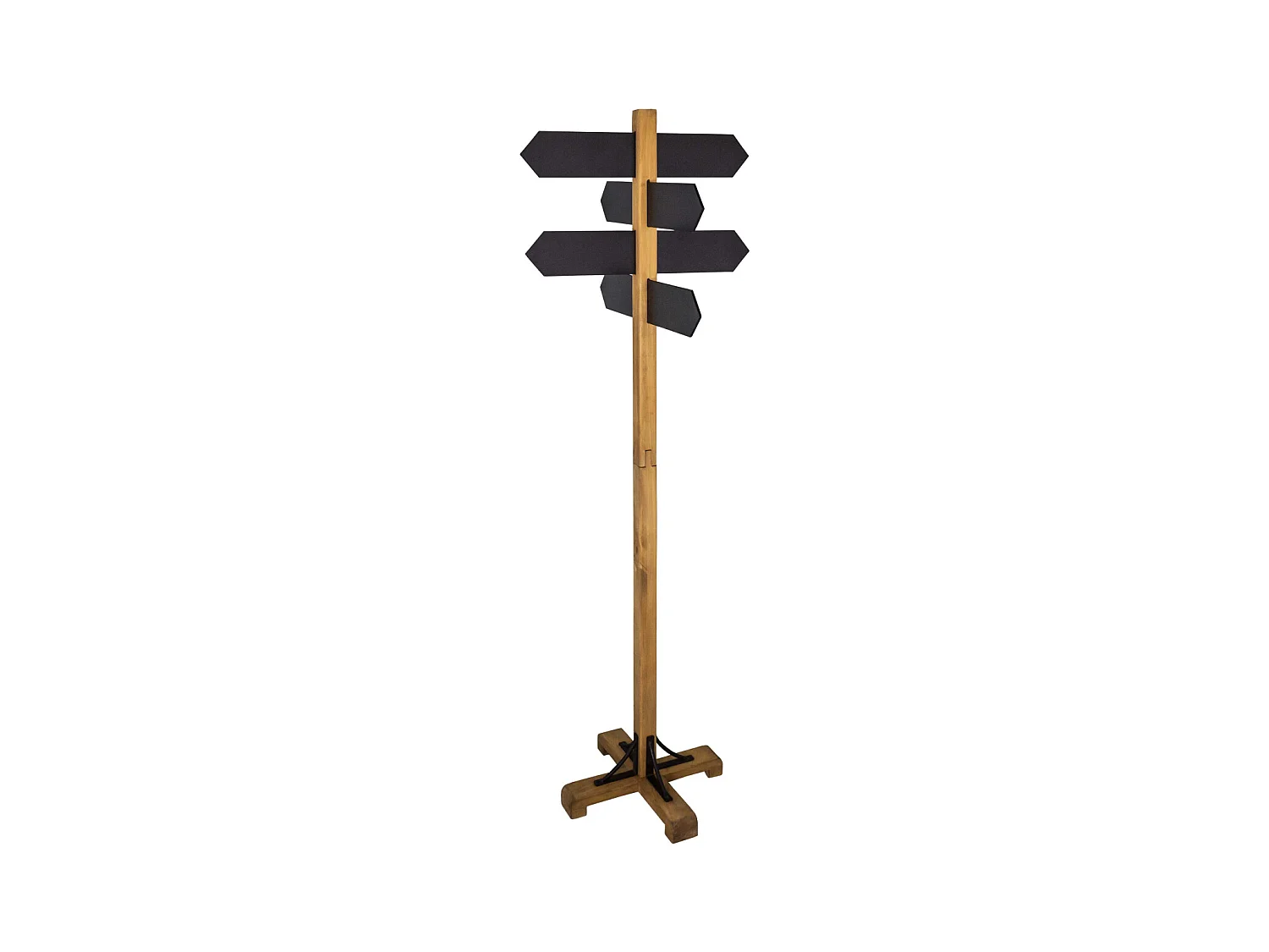 Poteau 8 ardoises directionnelles en bois