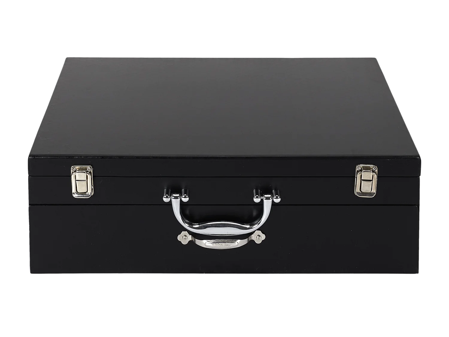 Menagere 84 Pieces Coffret En Bois Avec Tiroir Noir