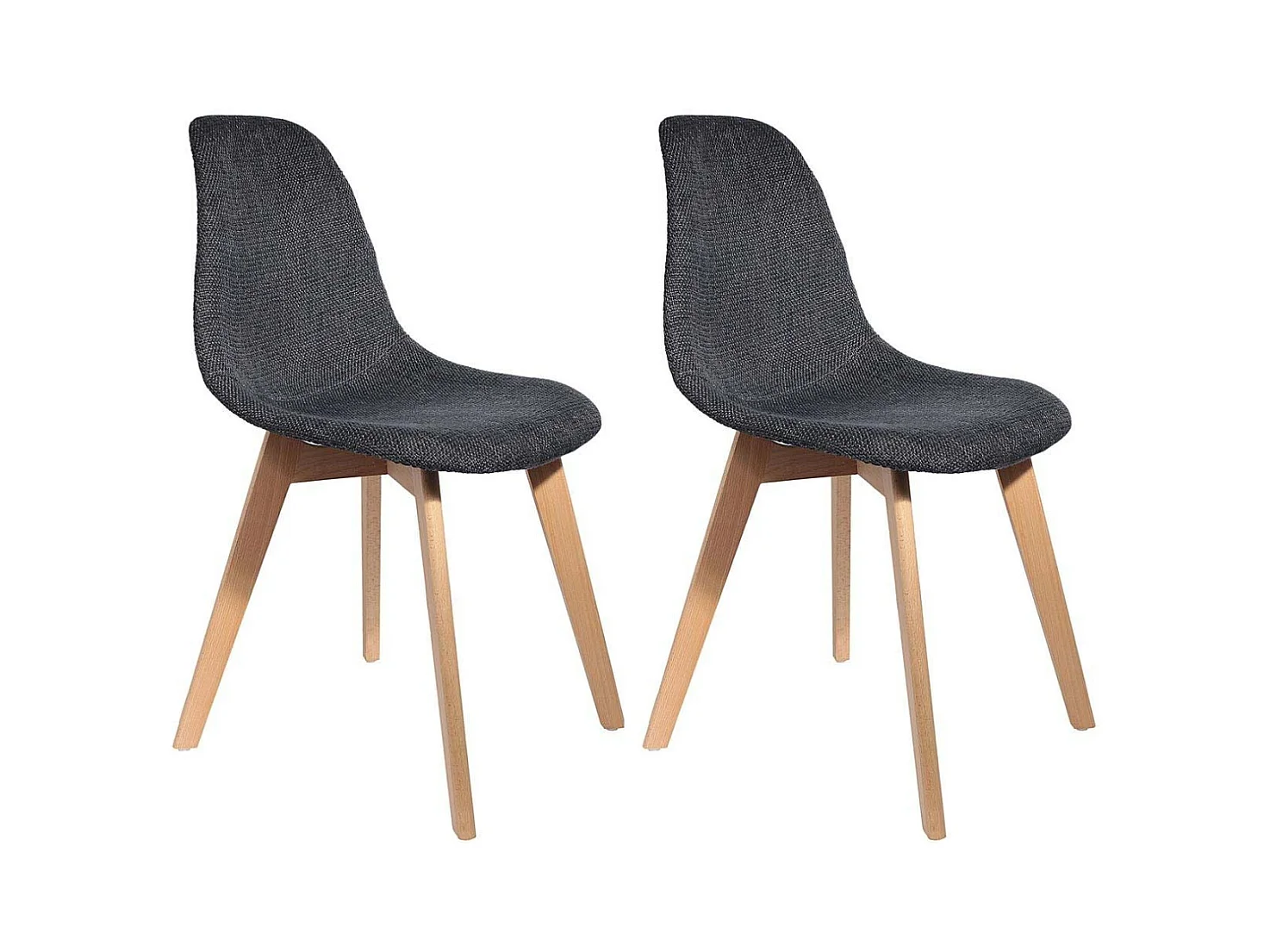 Chaise scandinave assise grosse maille (Lot de 2)