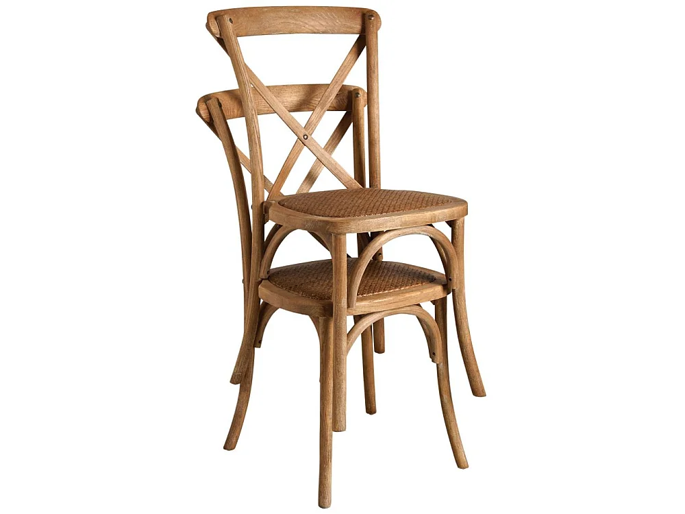 Chaise bistro en orme empilable Lot de 6