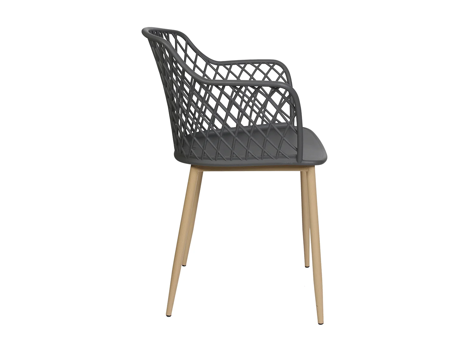 Fauteuil Malaga Gris - Lot De 2 Gris