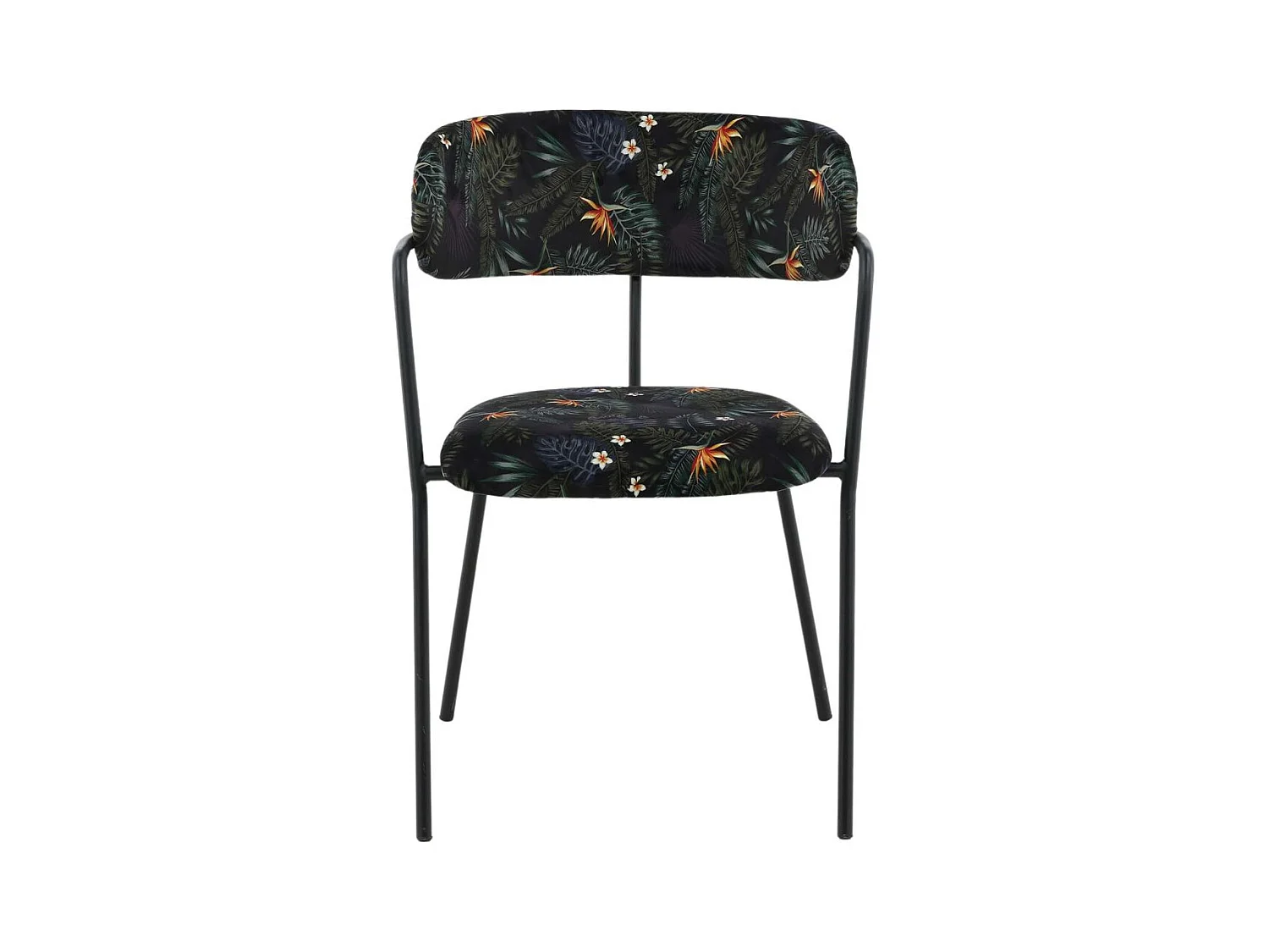 Fauteuil en métal et velours Arrow (Lot de 2)