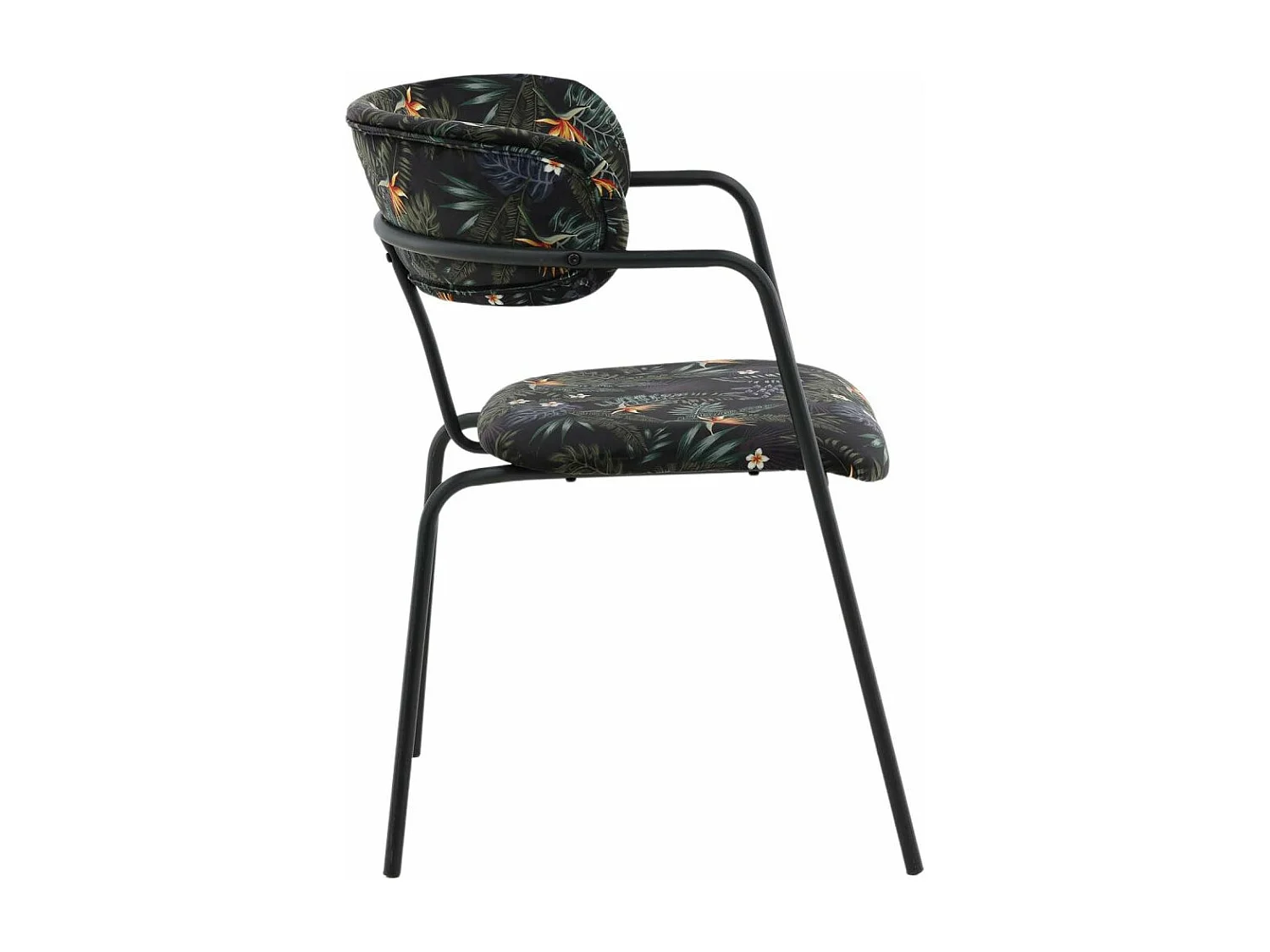 Fauteuil en métal et velours Arrow (Lot de 2)