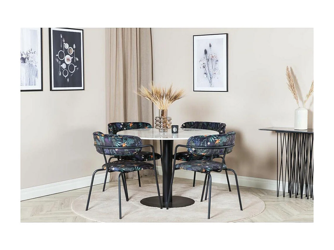 Fauteuil en métal et velours Arrow (Lot de 2)