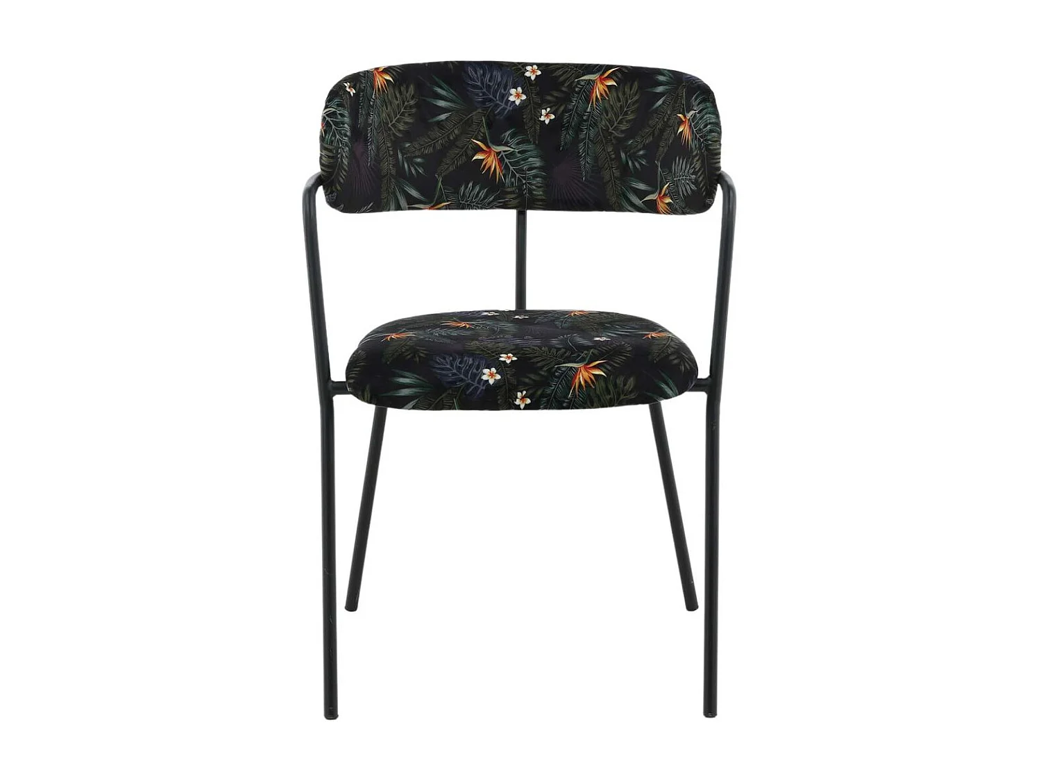 Fauteuil en métal et velours Arrow (Lot de 2)