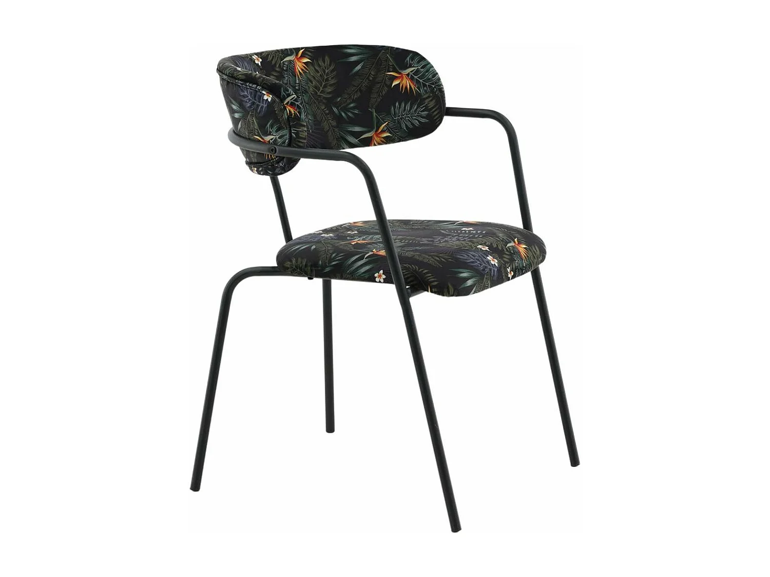 Fauteuil en métal et velours Arrow (Lot de 2)