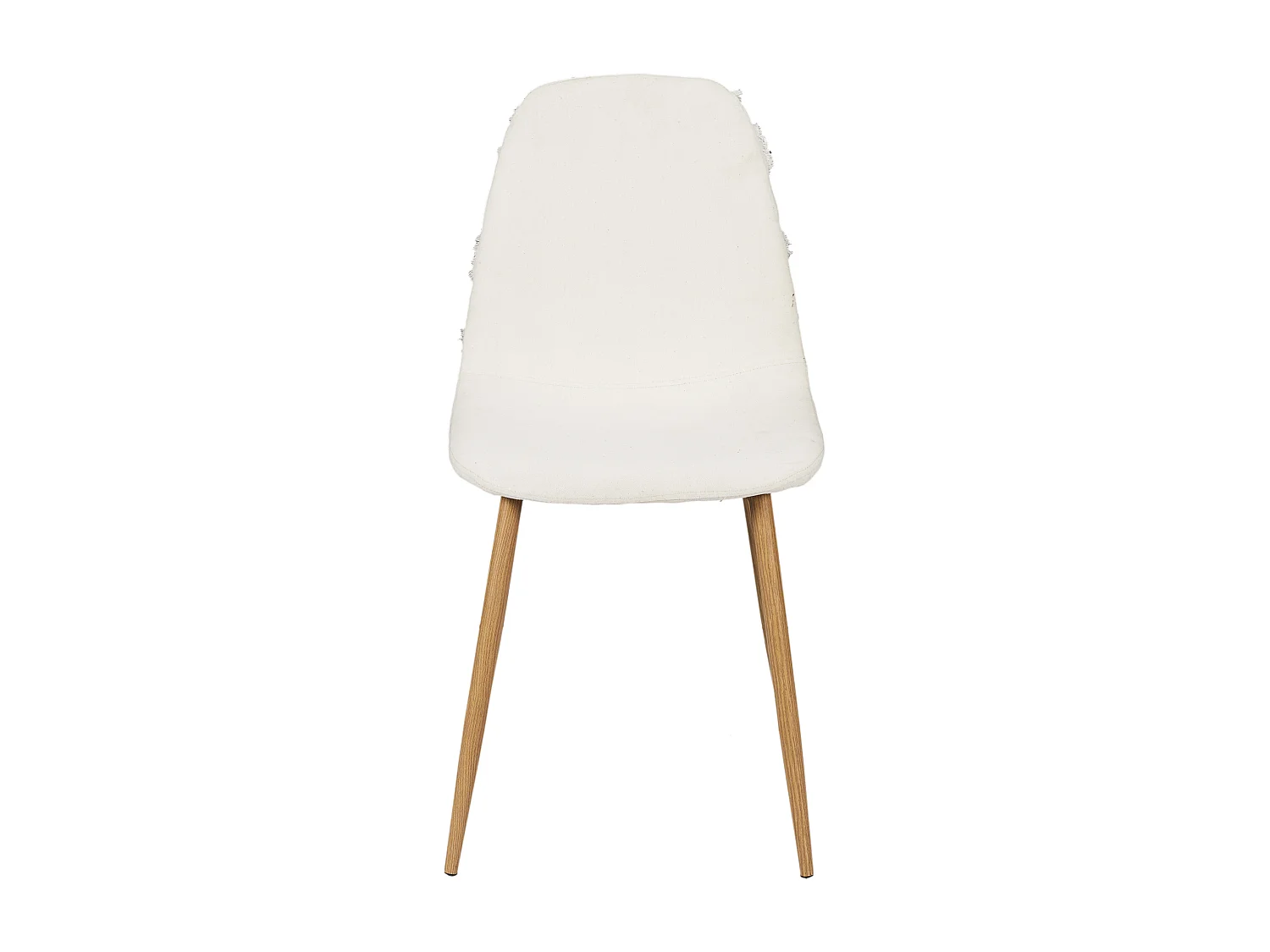 Chaise Lagos Pieds Metal Imitation Bois - Lot De 4 Beige, Noir