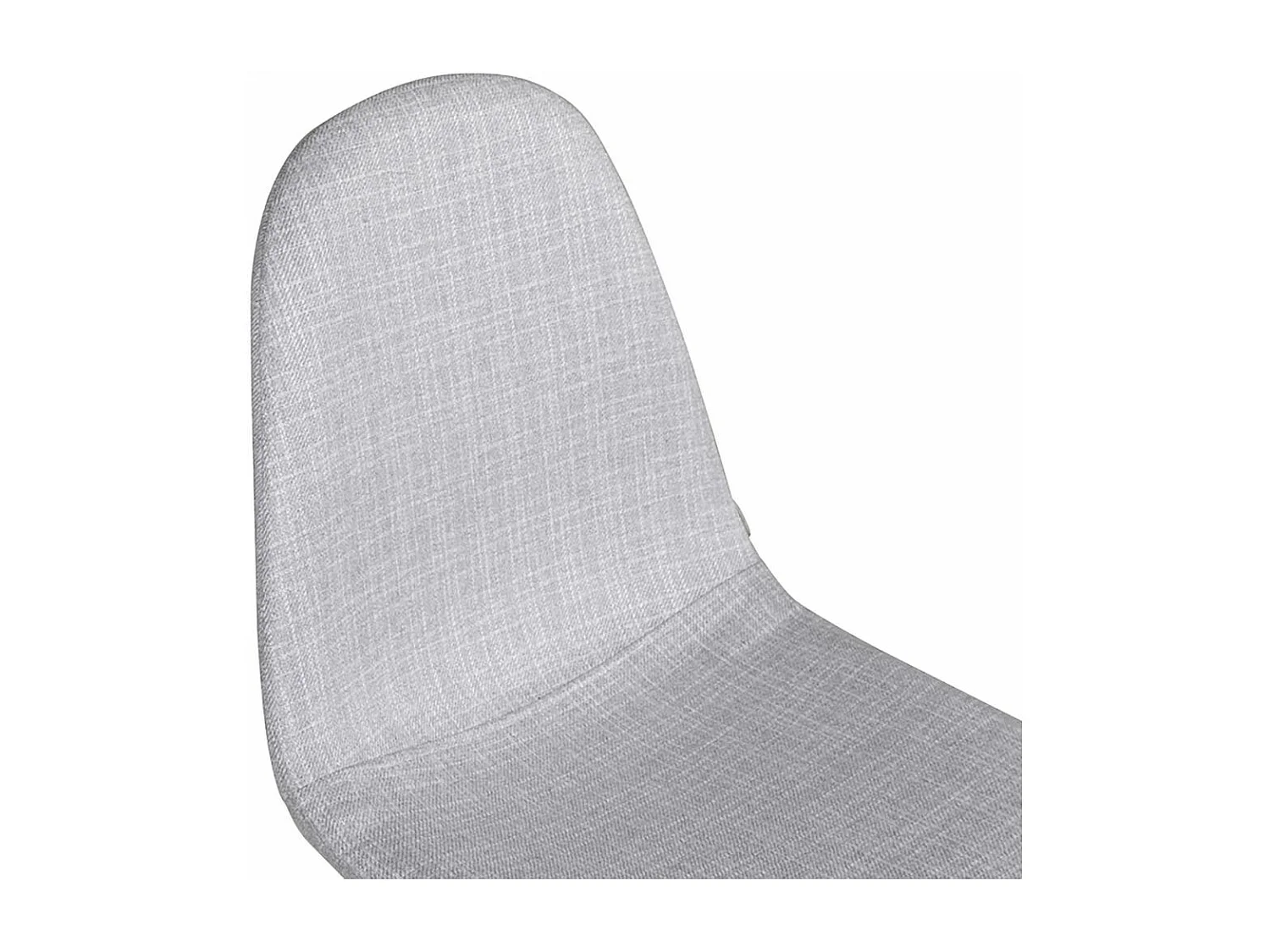 Chaise en tissu avec pieds en acier Polar (Lot de 2) Gris clair et blanc